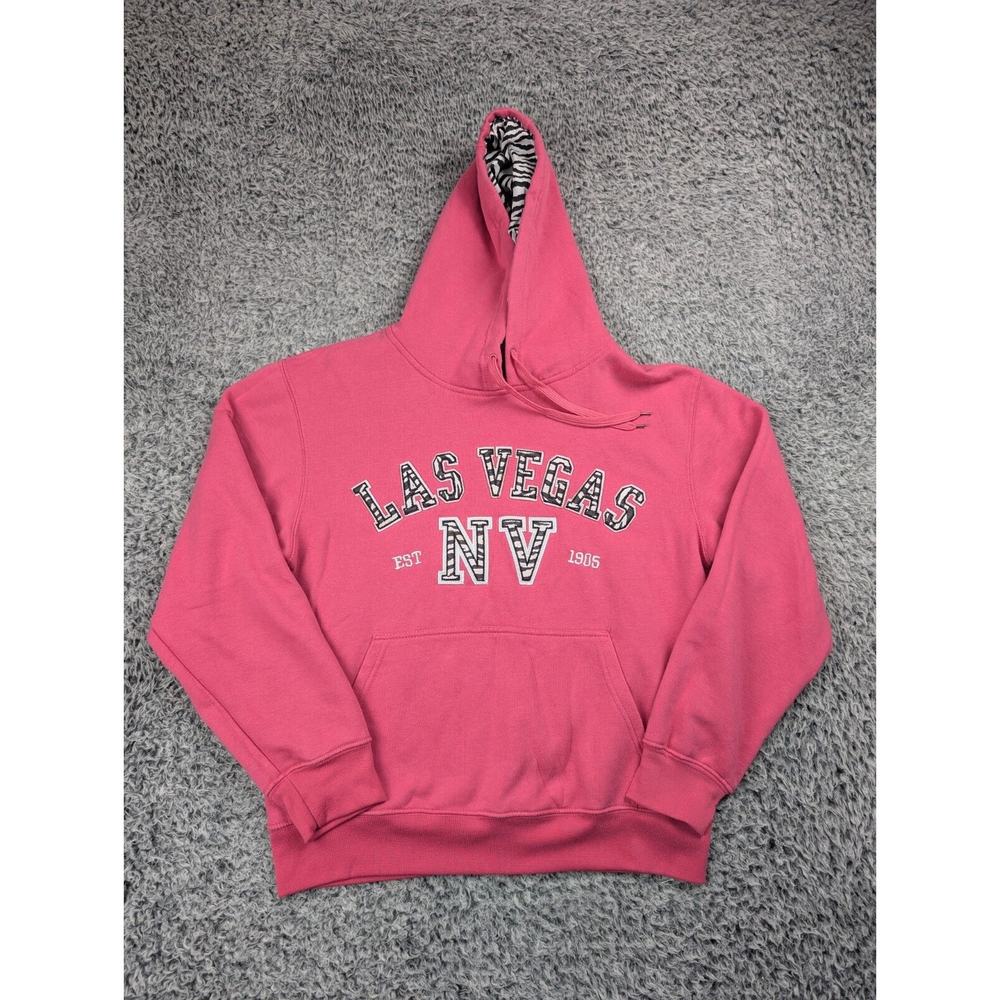 Las Vegas Hoodie Women Extra Small Pink Destination Pullover Nevada Sweatshirt